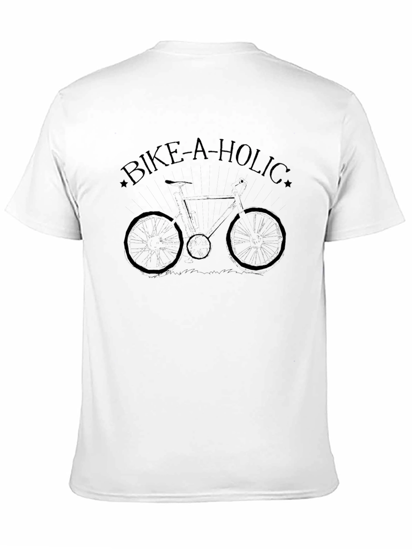 Bike-A-Holic Black Graphic T-Shirt