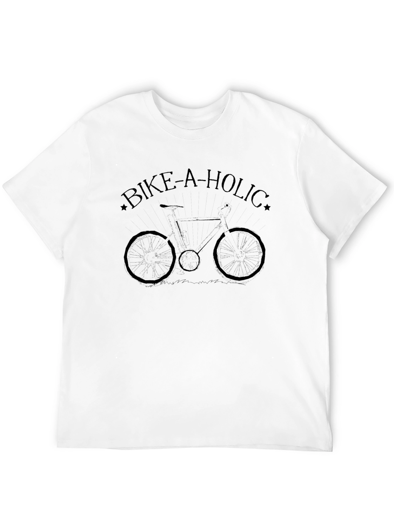 Bike-A-Holic Black Graphic T-Shirt