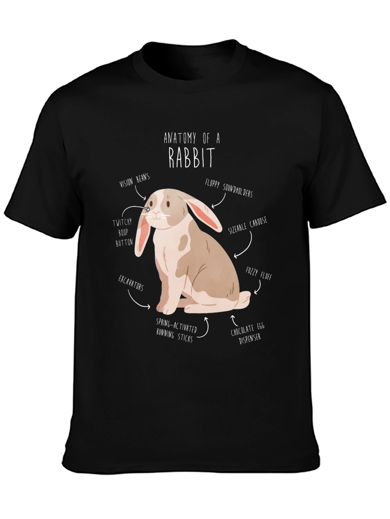 Anatomy of a Rabbit T-Shirt Funny Bunny Tee