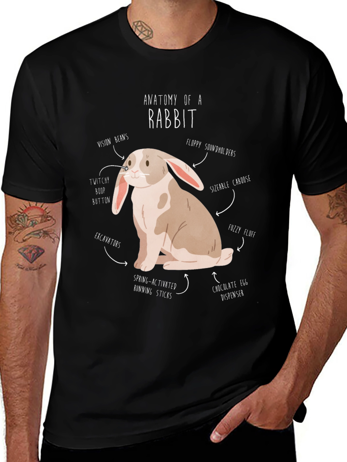 Anatomy of a Rabbit T-Shirt Funny Bunny Tee