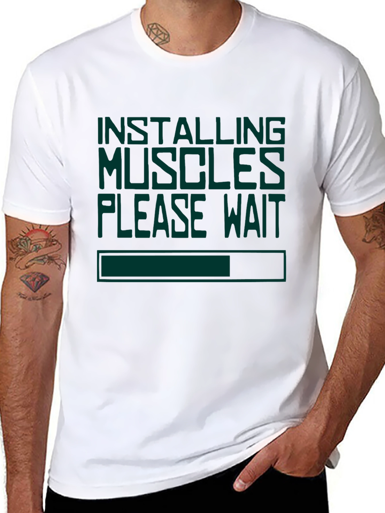 Installing Muscles Funny T-Shirt