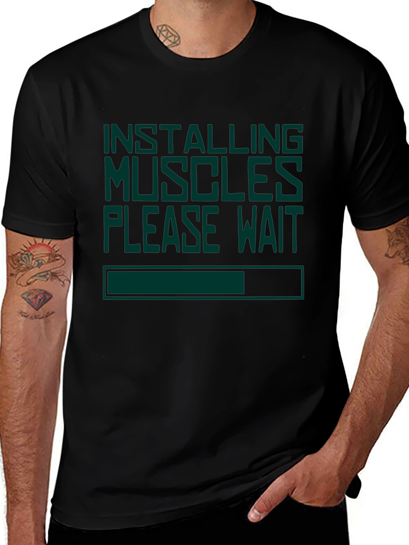 Installing Muscles Funny T-Shirt