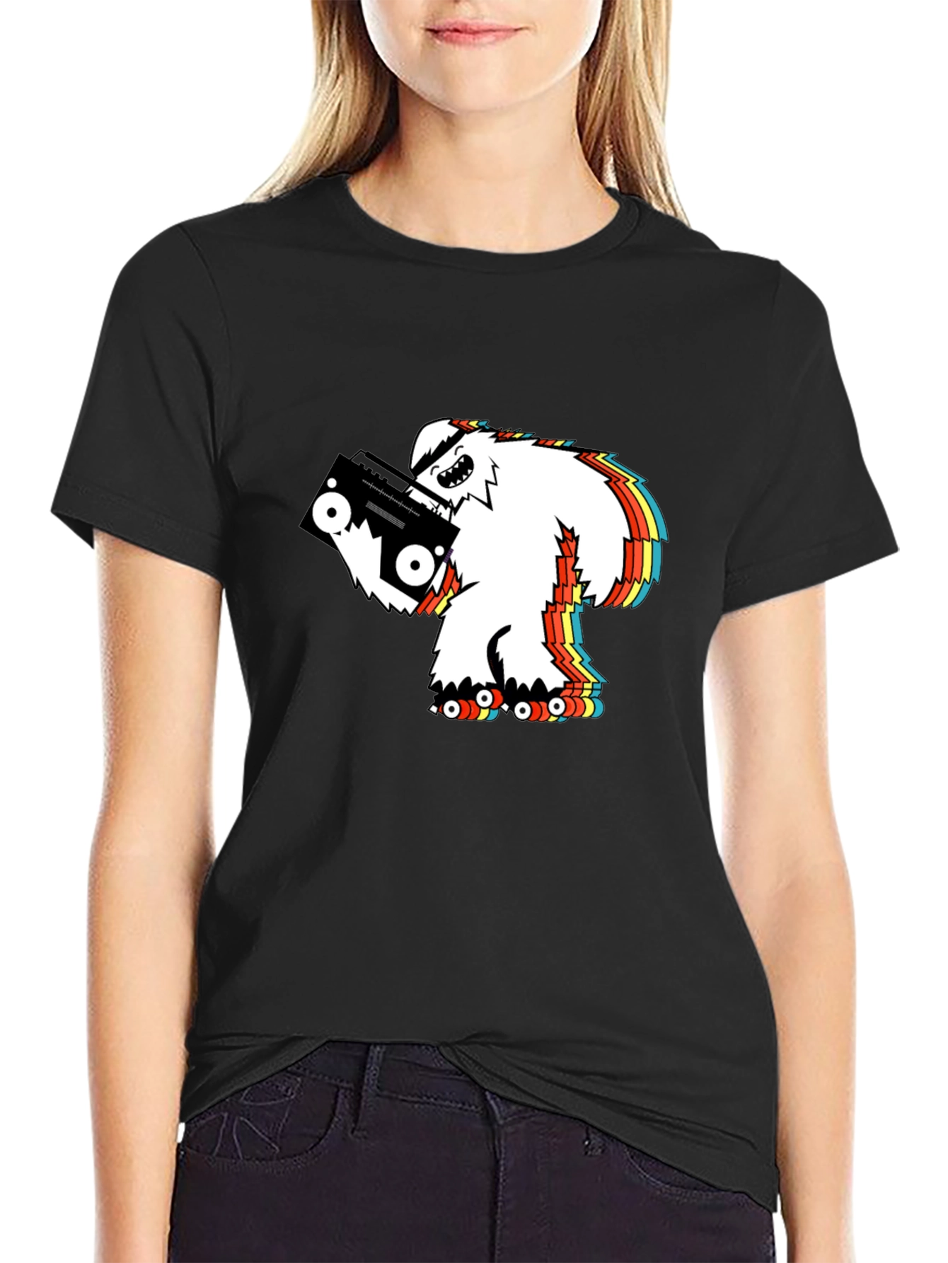 Yeti Boombox Graphic Tee - Black Crew Neck