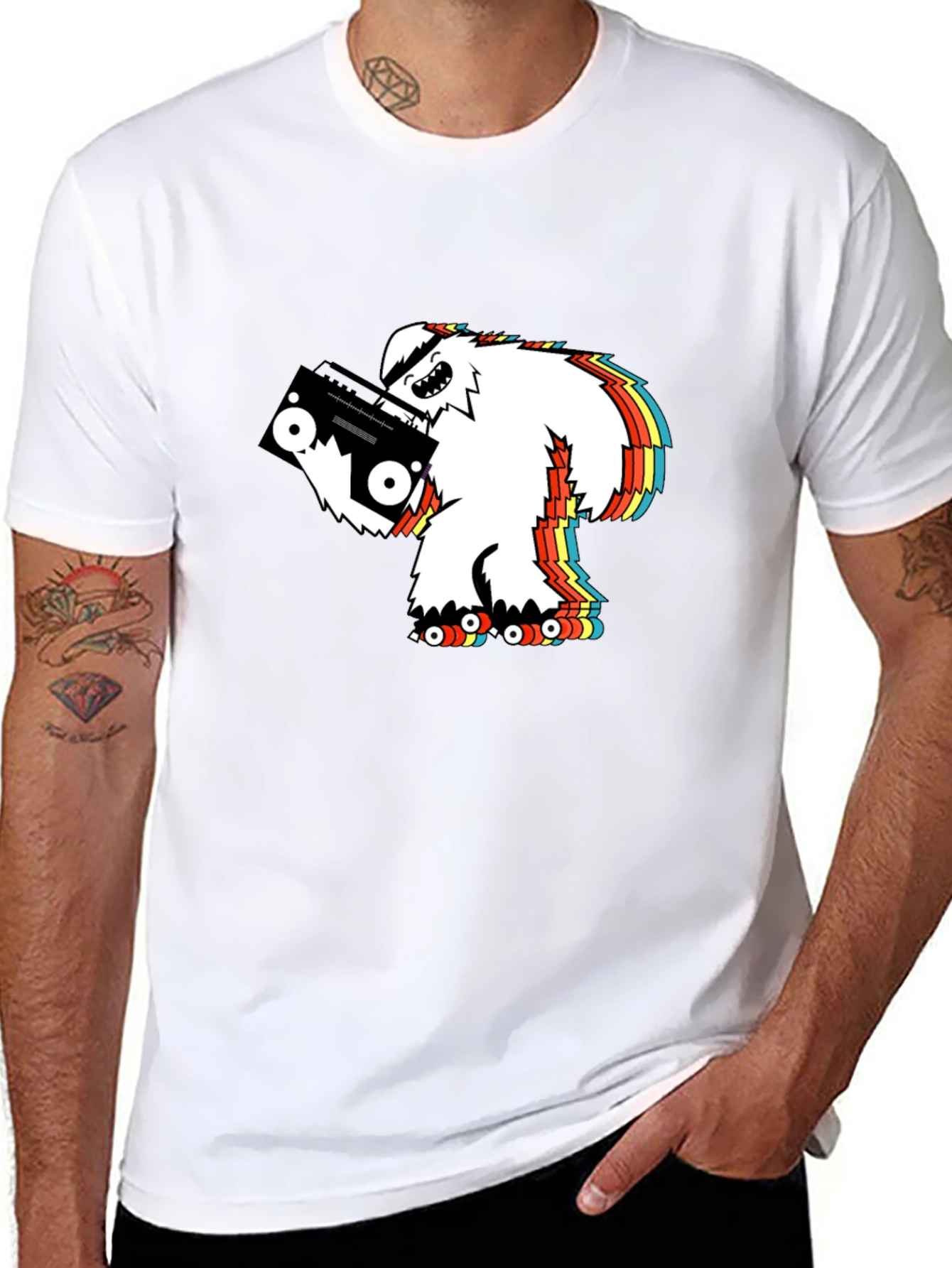 Yeti Boombox Graphic Tee - Black Crew Neck