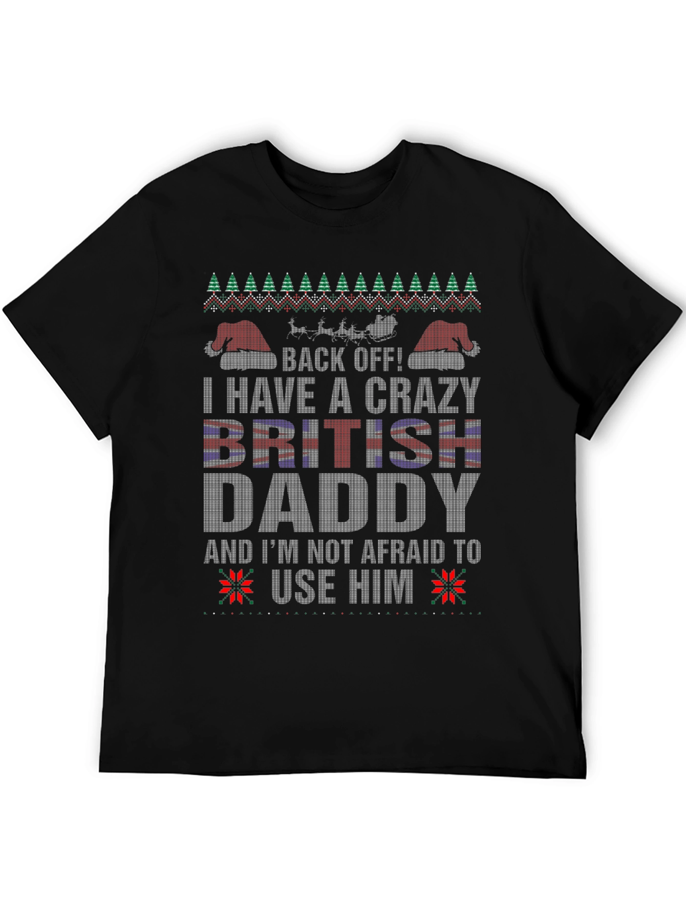 Crazy British Daddy Christmas T-Shirt