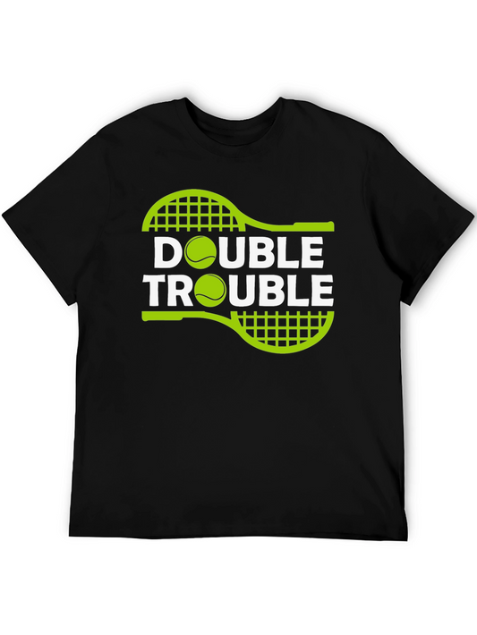 Double Trouble Tennis Graphic T-Shirt