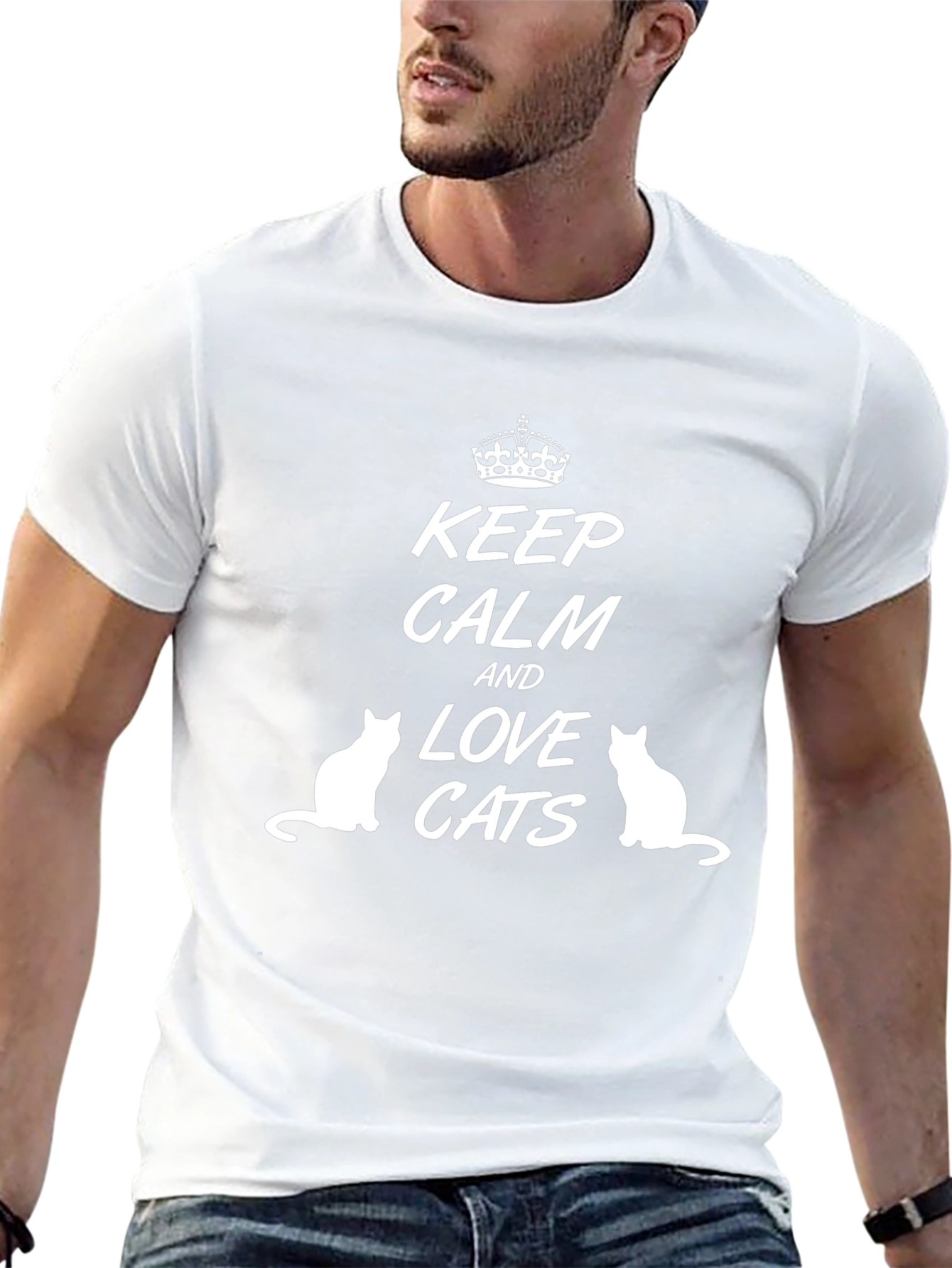 Keep Calm and Love Cats Graphic Tee