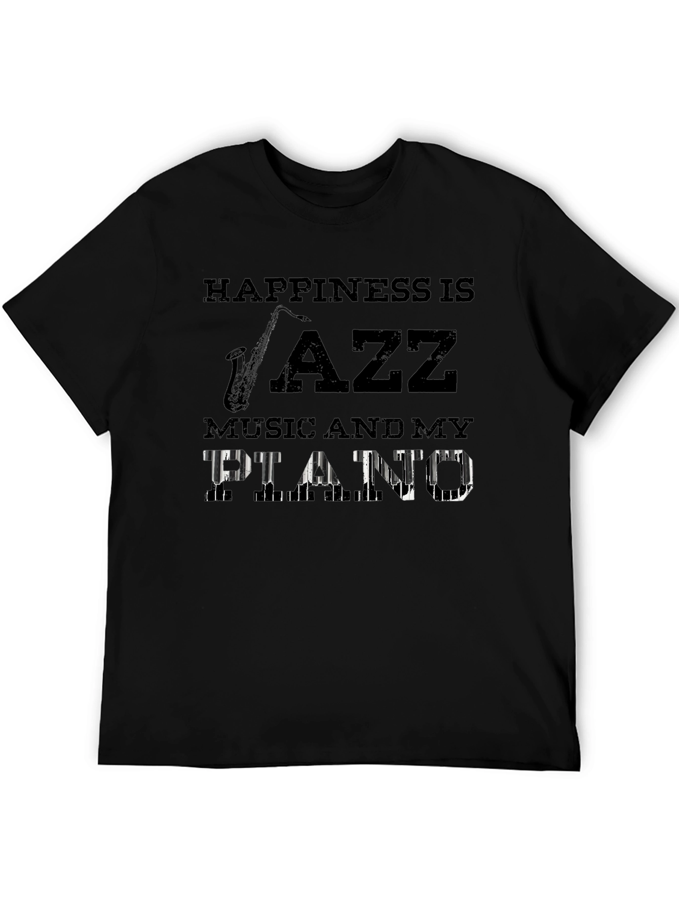 Jazz Music Piano T-Shirt: Happiness Is...