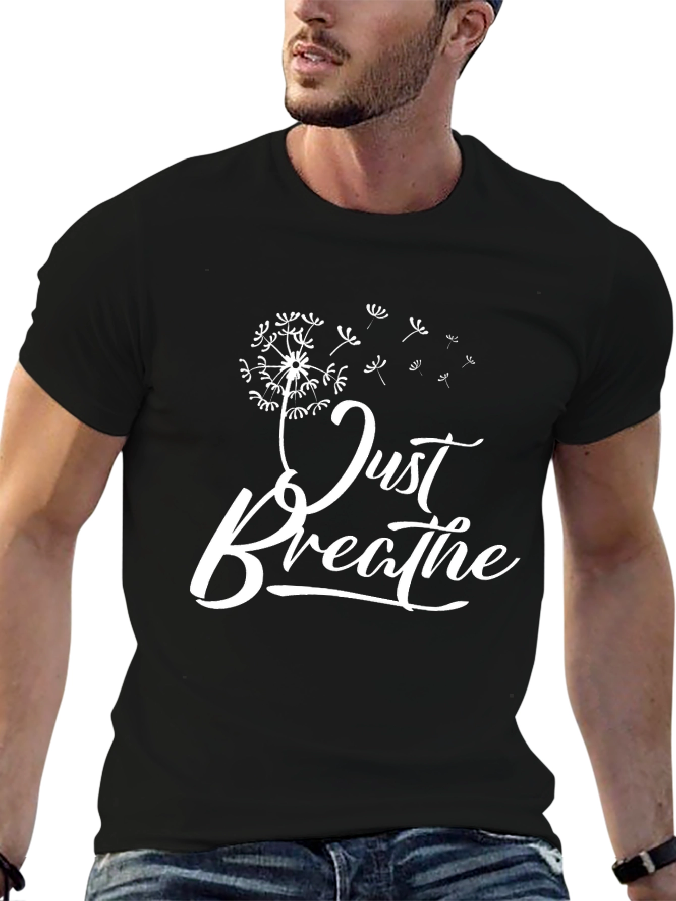 Just Breathe Graphic T-Shirt - Black