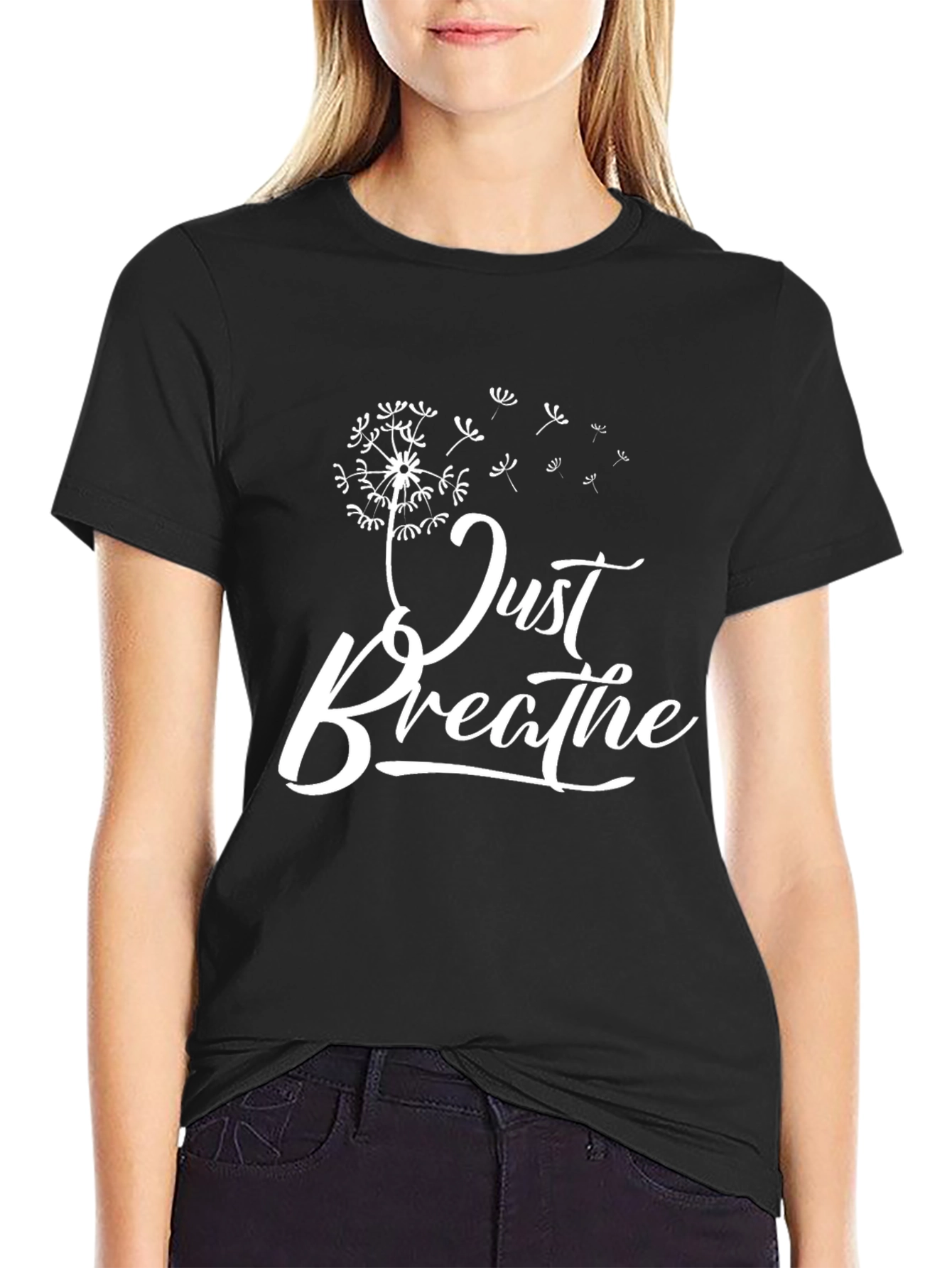 Just Breathe Graphic T-Shirt - Black