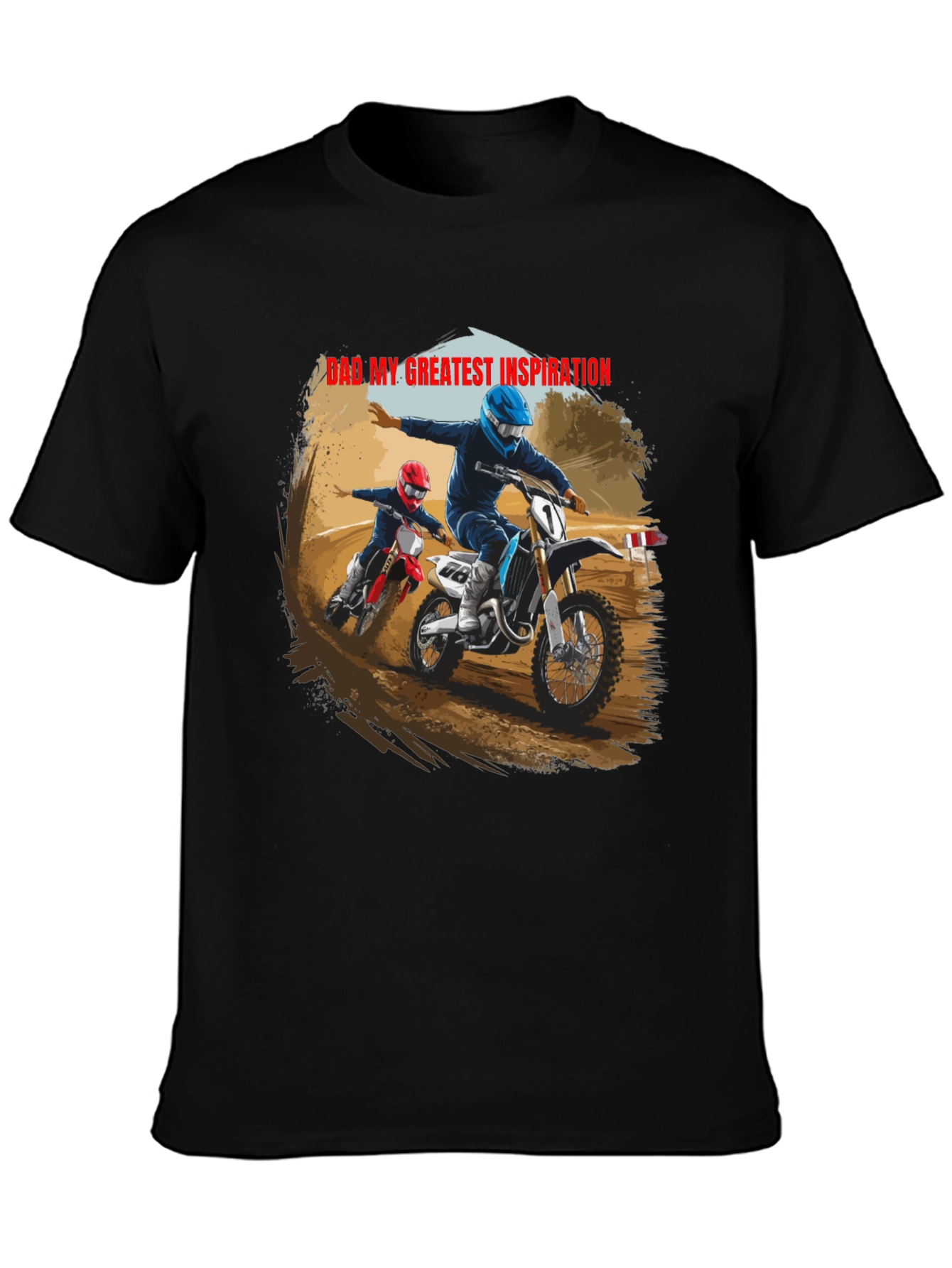 Dad My Greatest Inspiration Black Tee