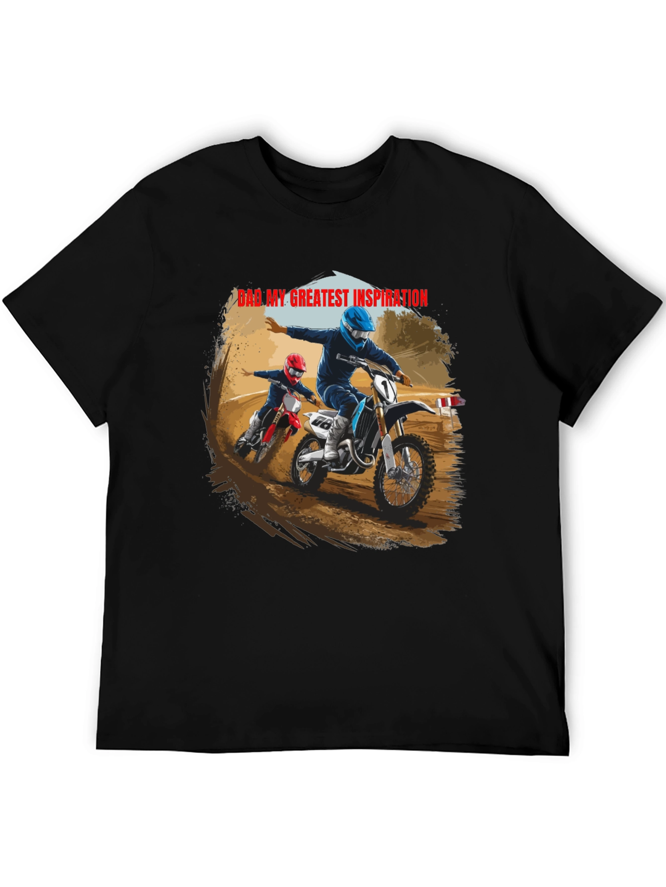 Dad My Greatest Inspiration Black Tee