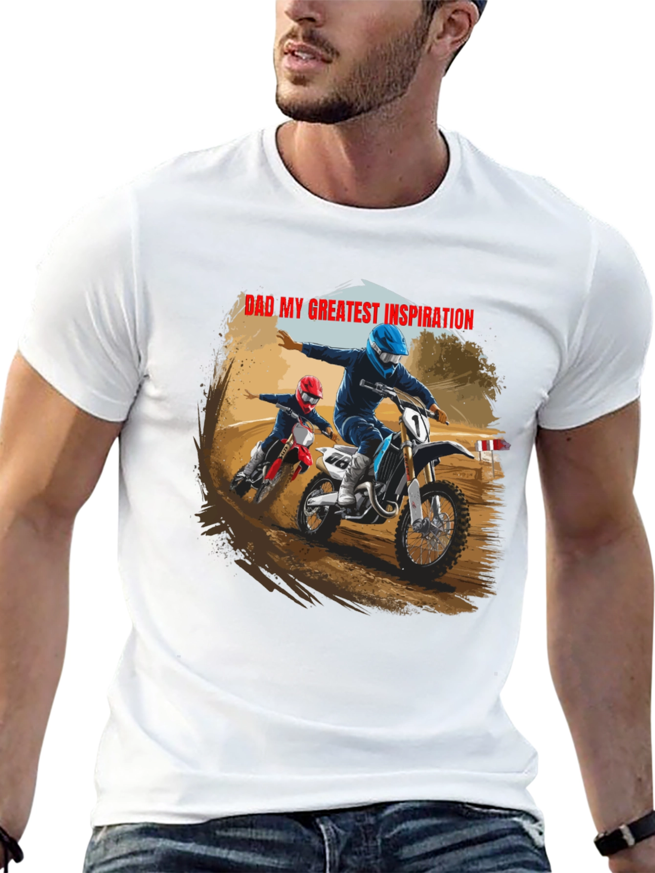 Dad My Greatest Inspiration Black Tee