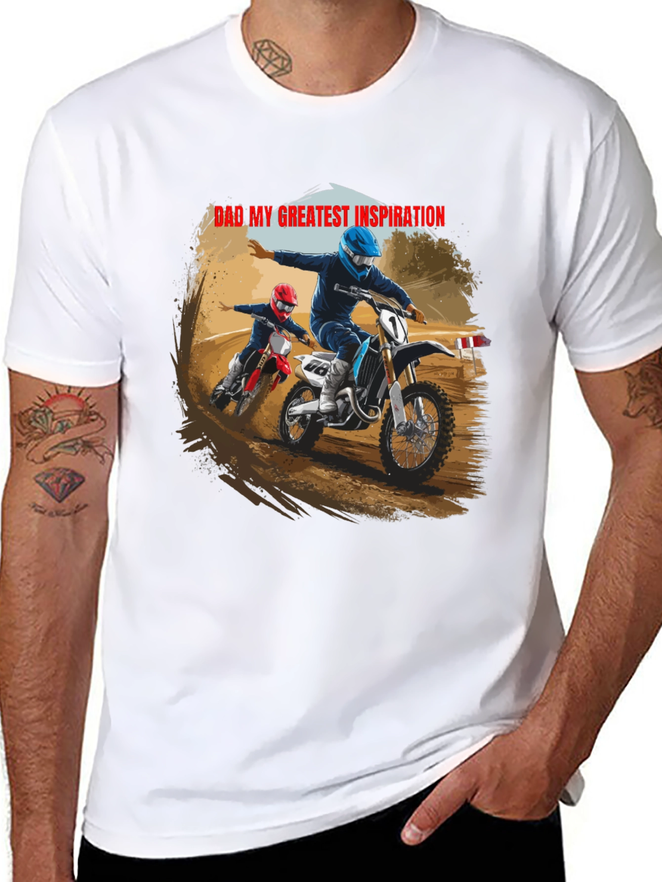 Dad My Greatest Inspiration Black Tee