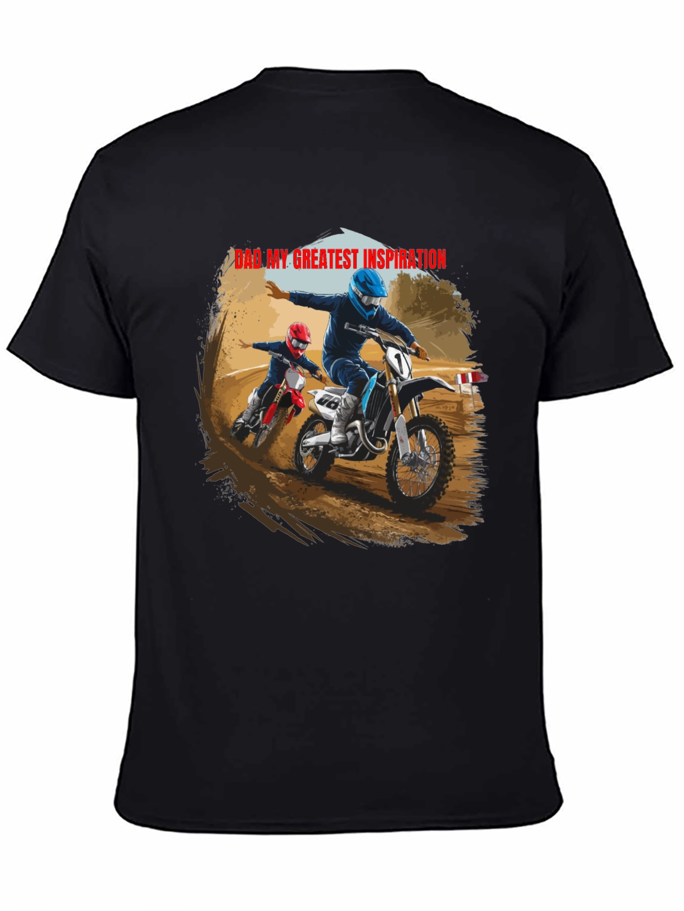 Dad My Greatest Inspiration Black Tee