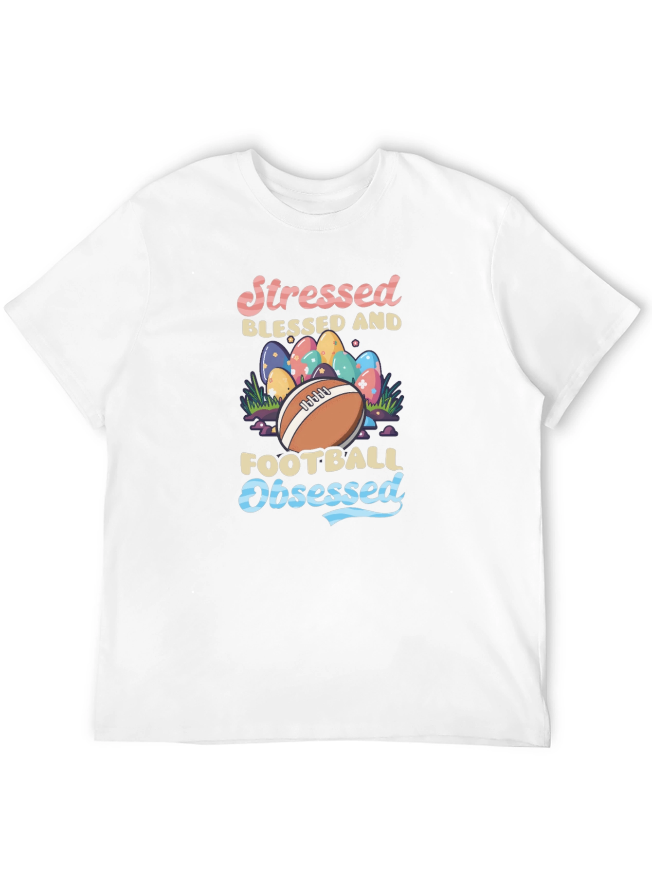 Stressed Blessed Football Obsessed Graphic Tee