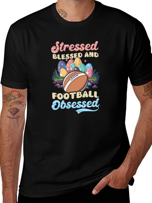 Stressed Blessed Football Obsessed Graphic Tee