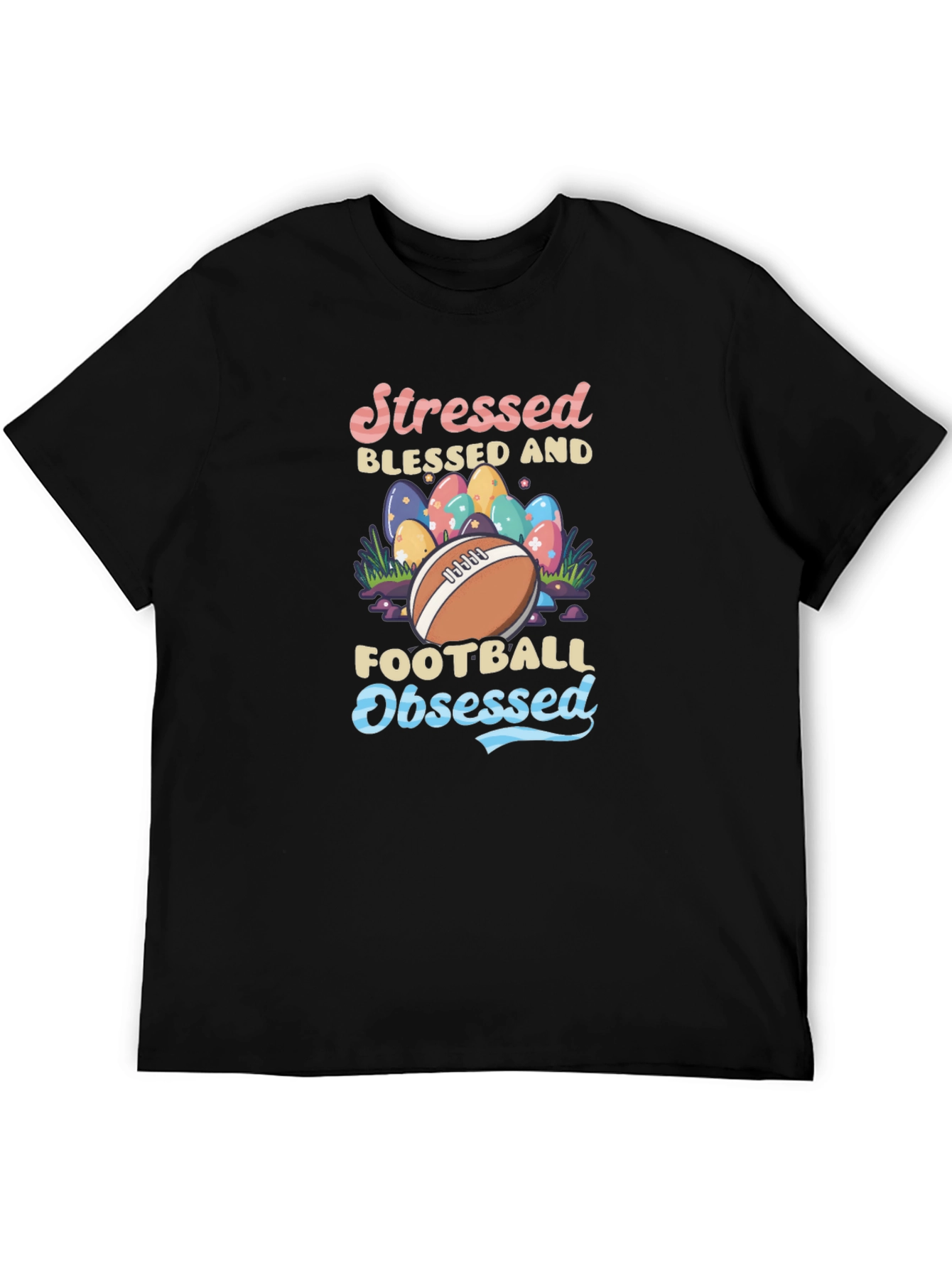 Stressed Blessed Football Obsessed Graphic Tee