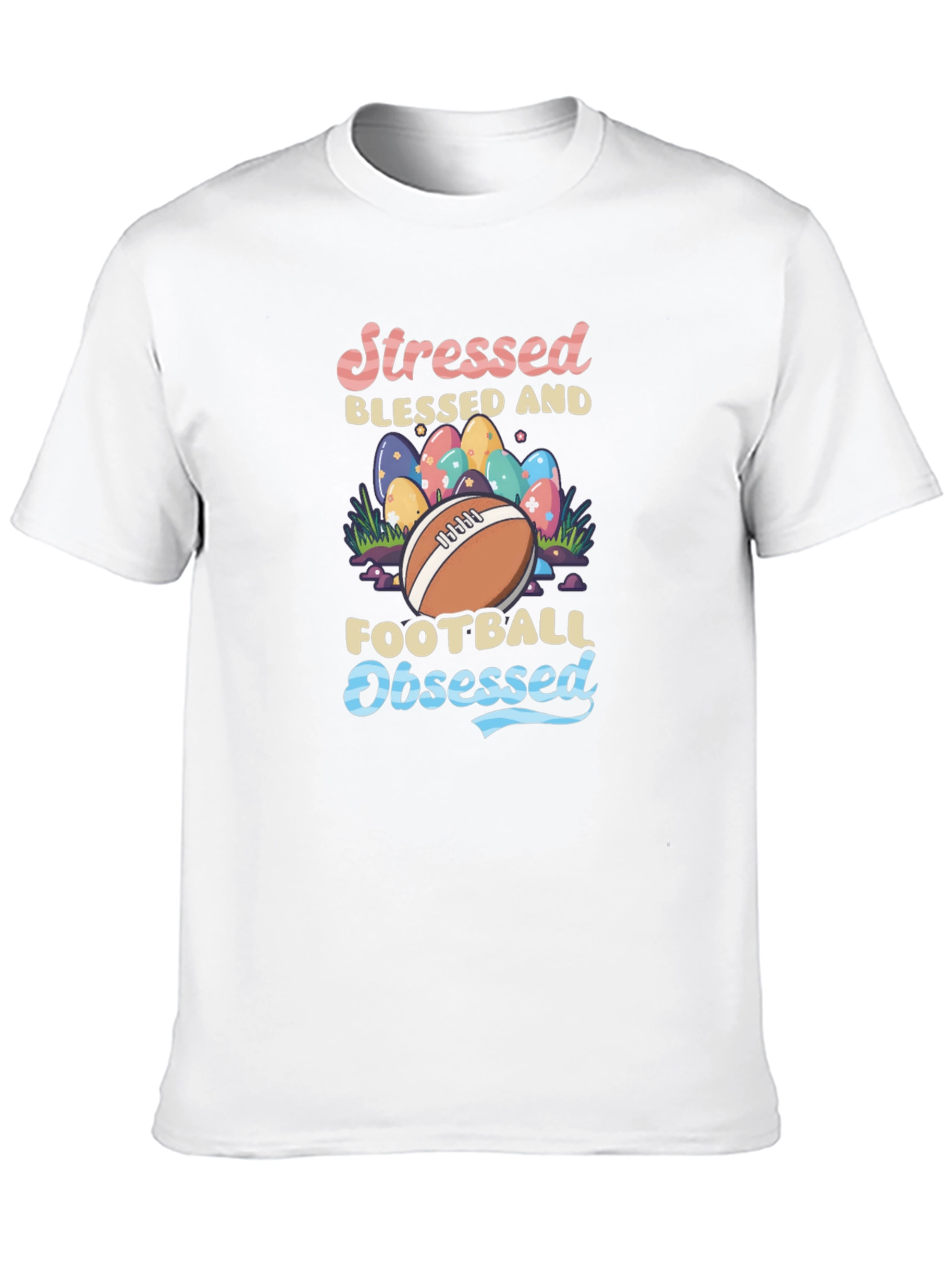Stressed Blessed Football Obsessed Graphic Tee