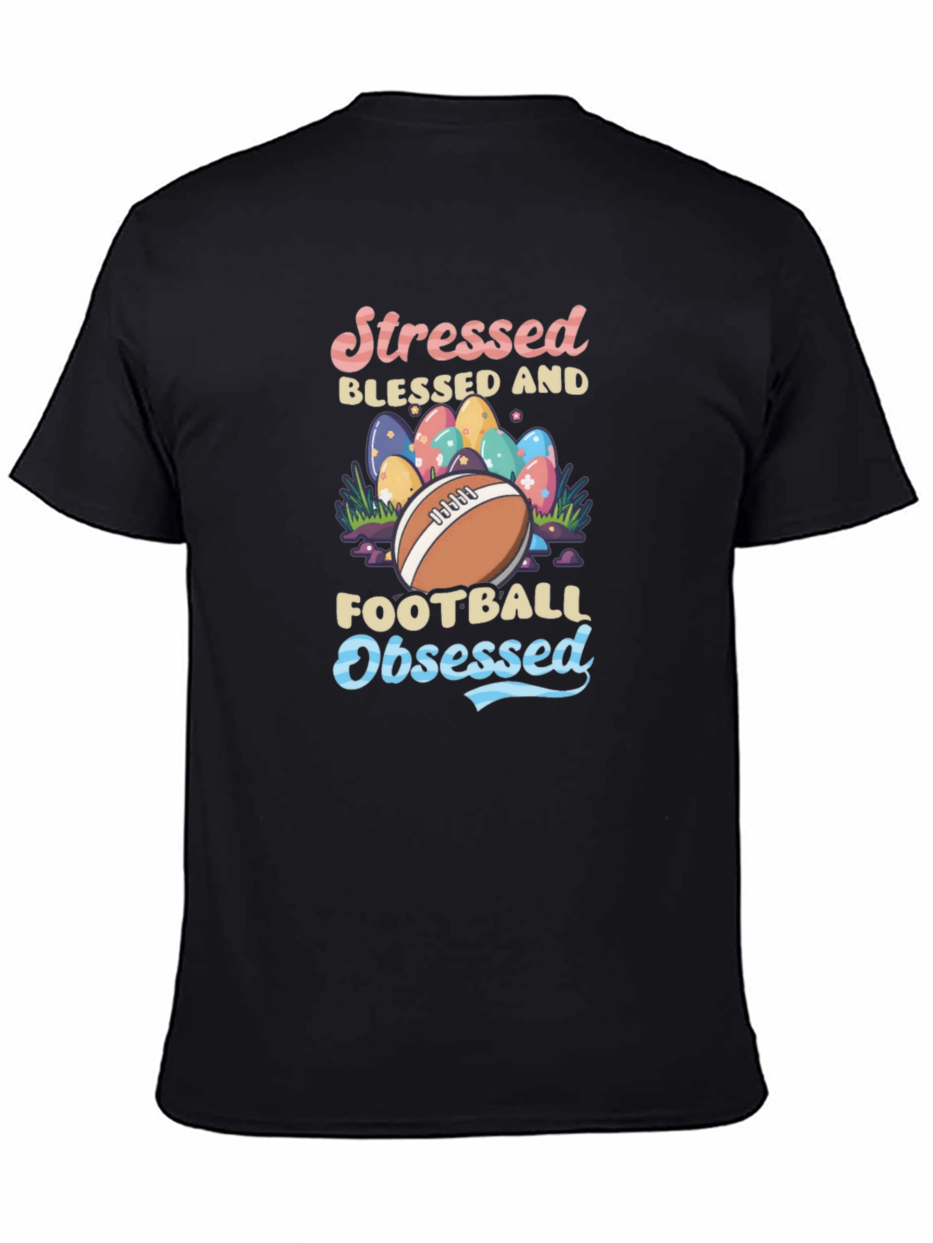 Stressed Blessed Football Obsessed Graphic Tee