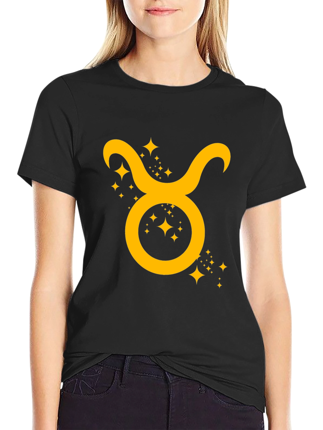 Taurus Zodiac Graphic Tee - Black