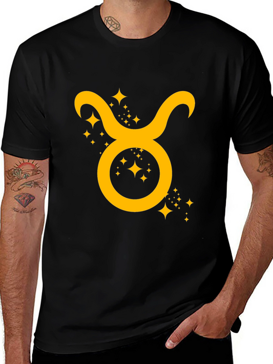Taurus Zodiac Graphic Tee - Black