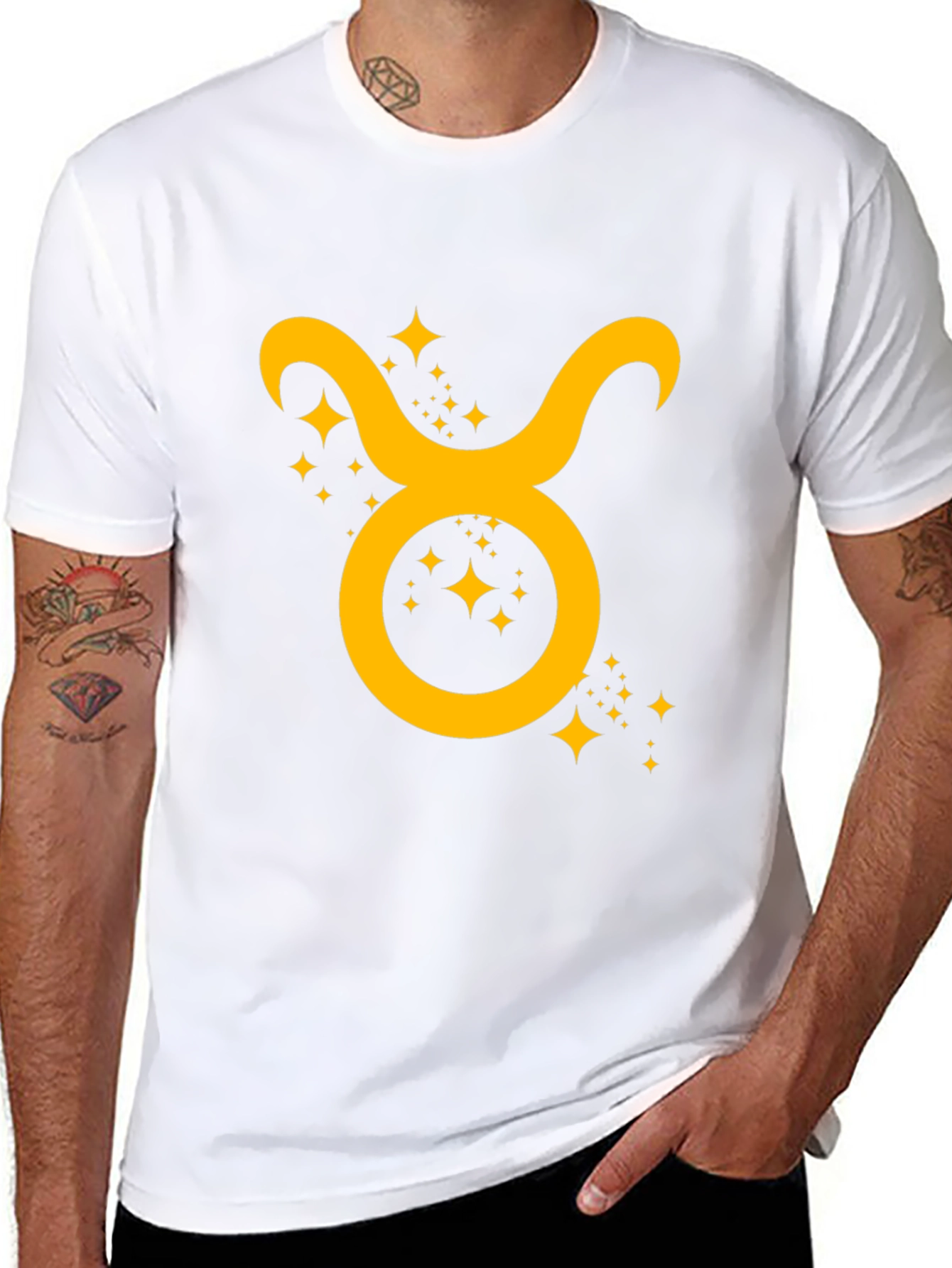 Taurus Zodiac Graphic Tee - Black