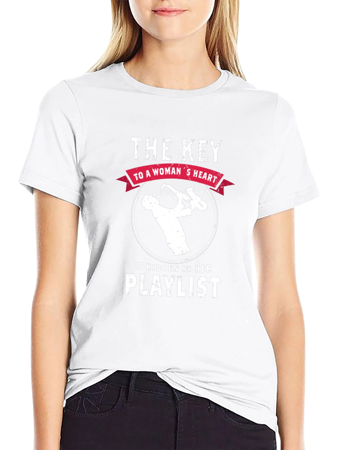 Musical Heartbeat Tee: Key to a Womans Heart T-Shirt