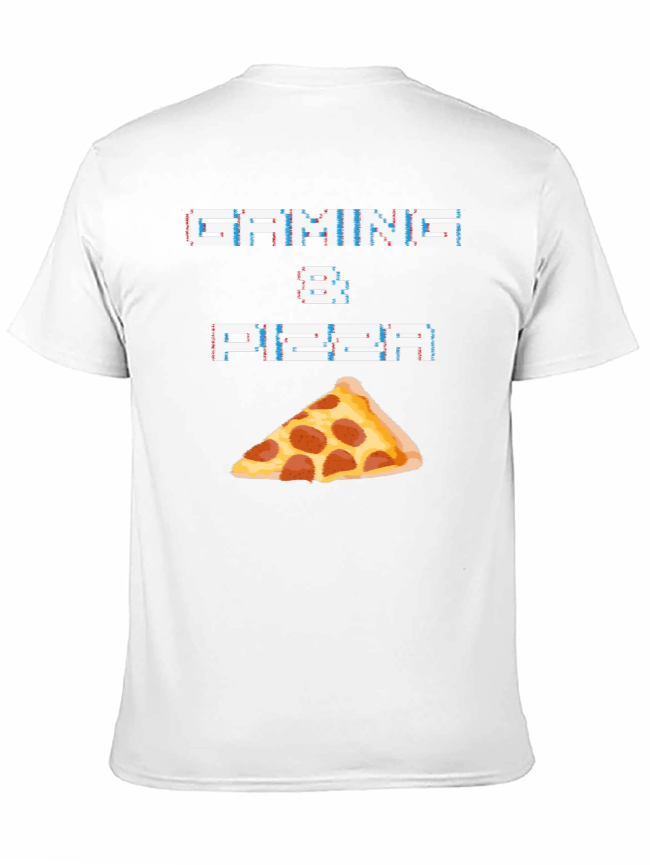 Gaming & Pizza Black Graphic T-Shirt