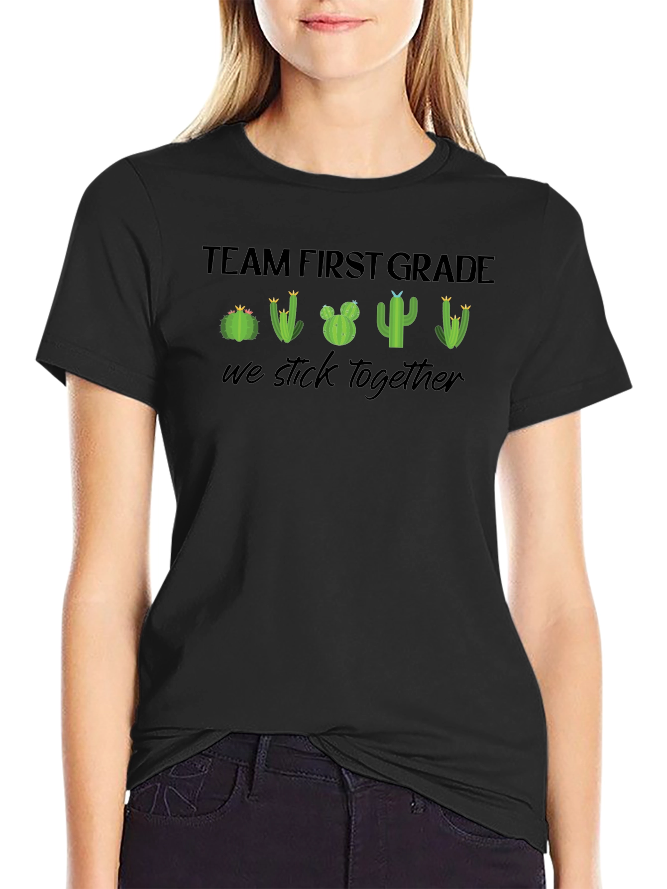 Team First Grade Cactus T-Shirt - We Stick Together