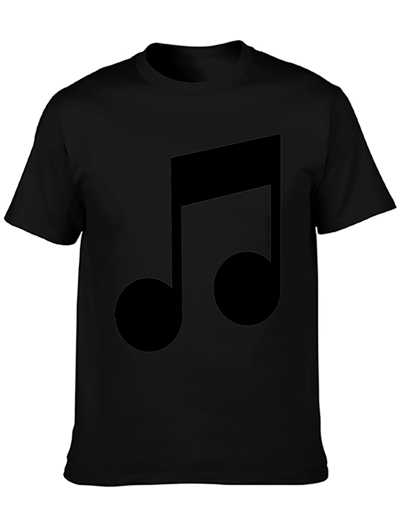 Musical Note Graphic Black T-Shirt