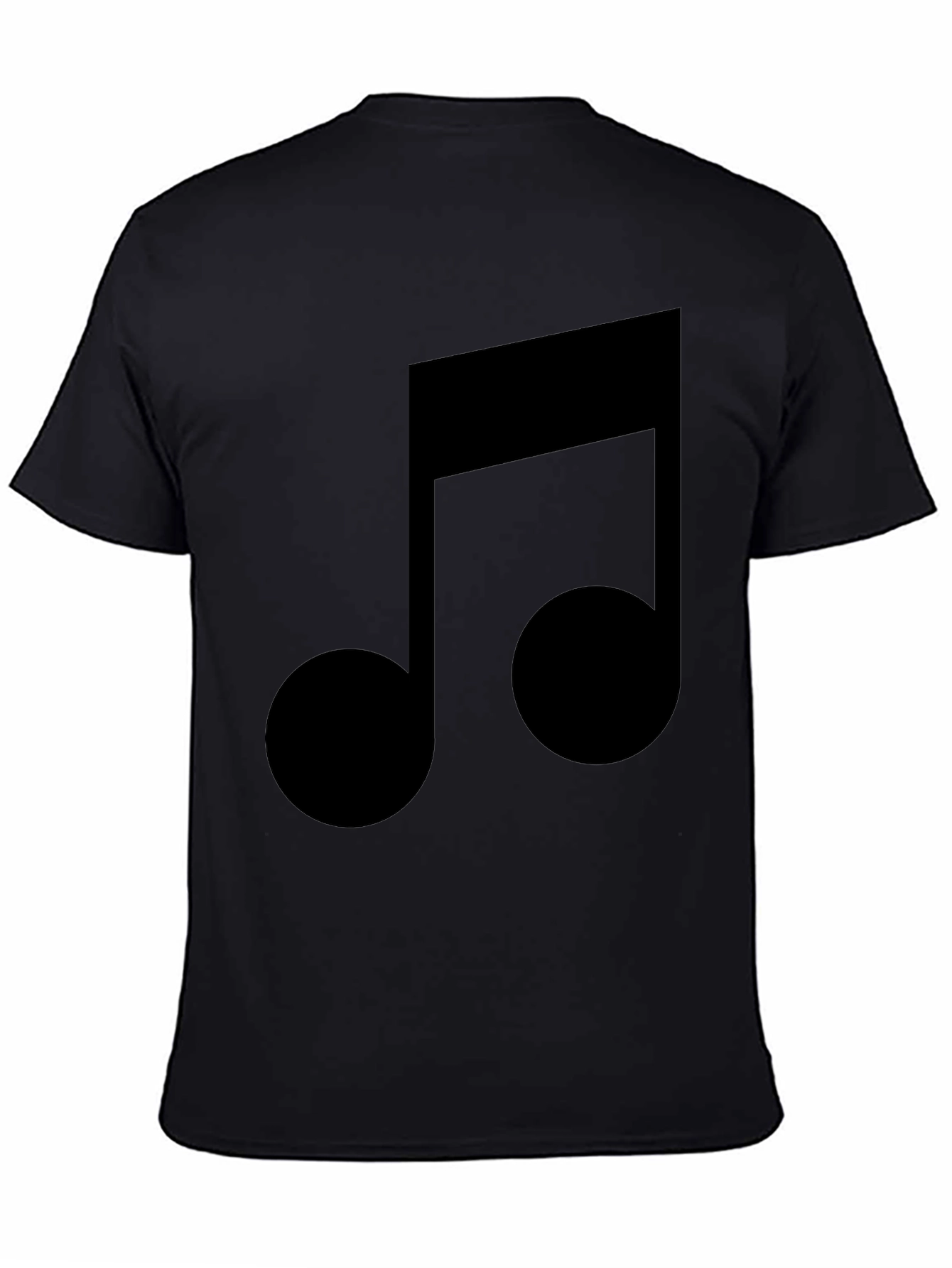 Musical Note Graphic Black T-Shirt