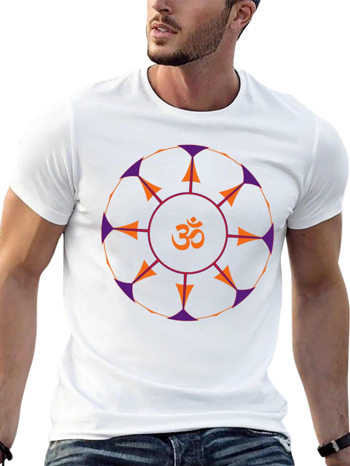 Om Mandala Graphic Tee - Black Cotton T-Shirt