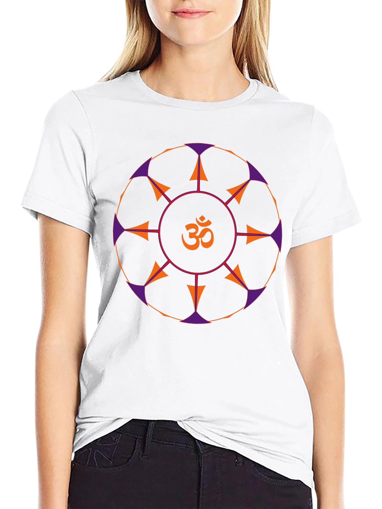Om Mandala Graphic Tee - Black Cotton T-Shirt