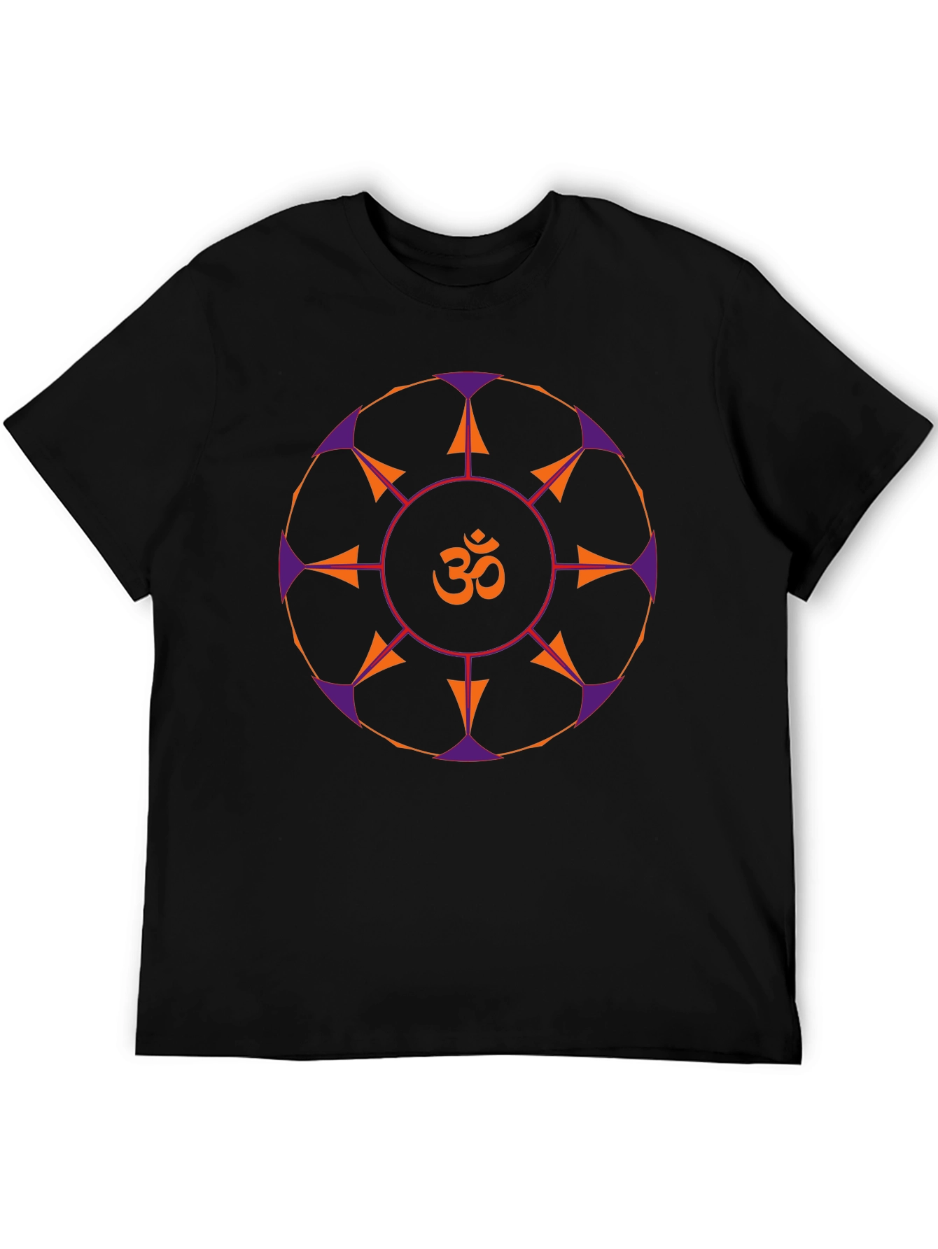 Om Mandala Graphic Tee - Black Cotton T-Shirt