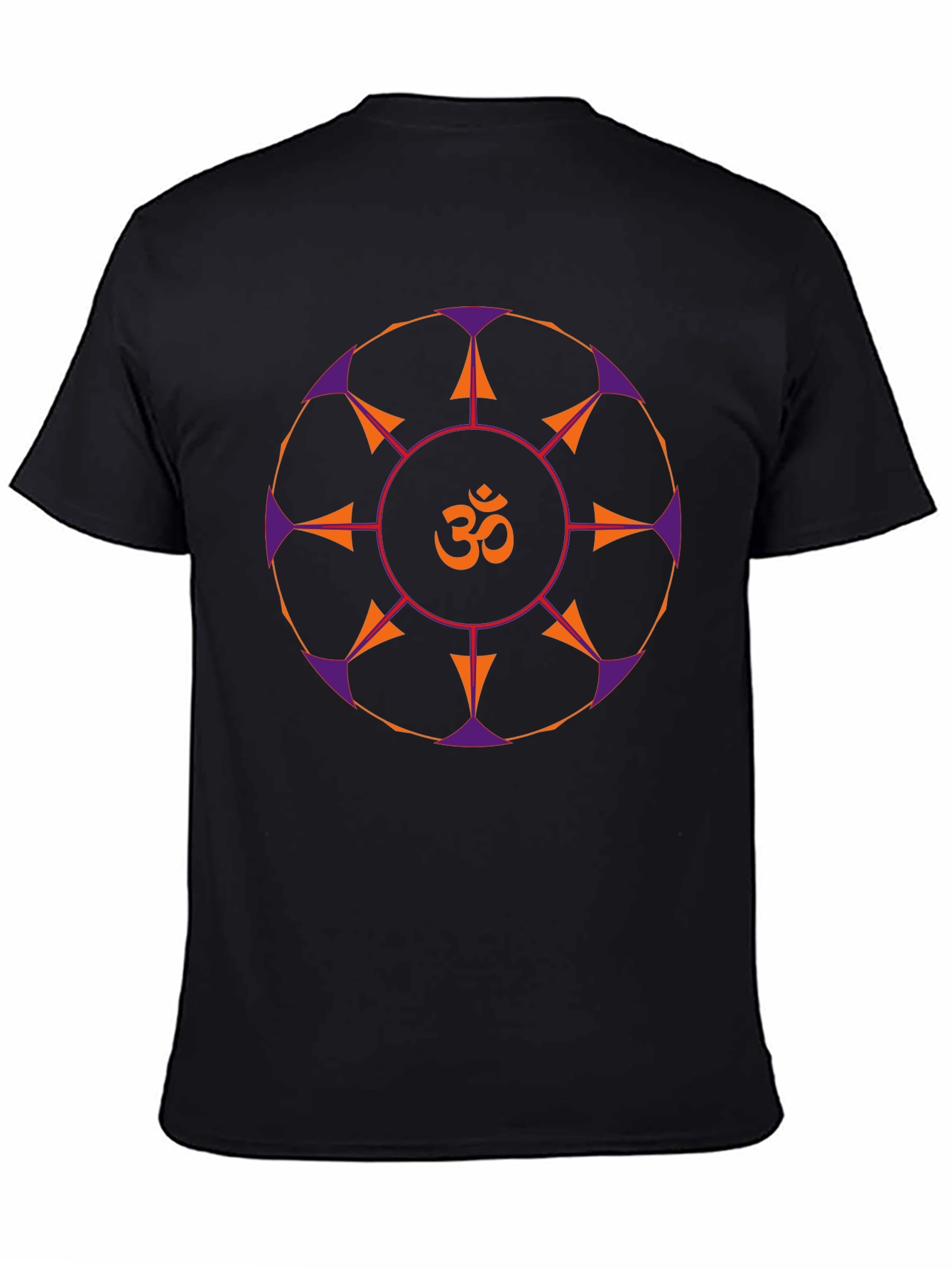 Om Mandala Graphic Tee - Black Cotton T-Shirt