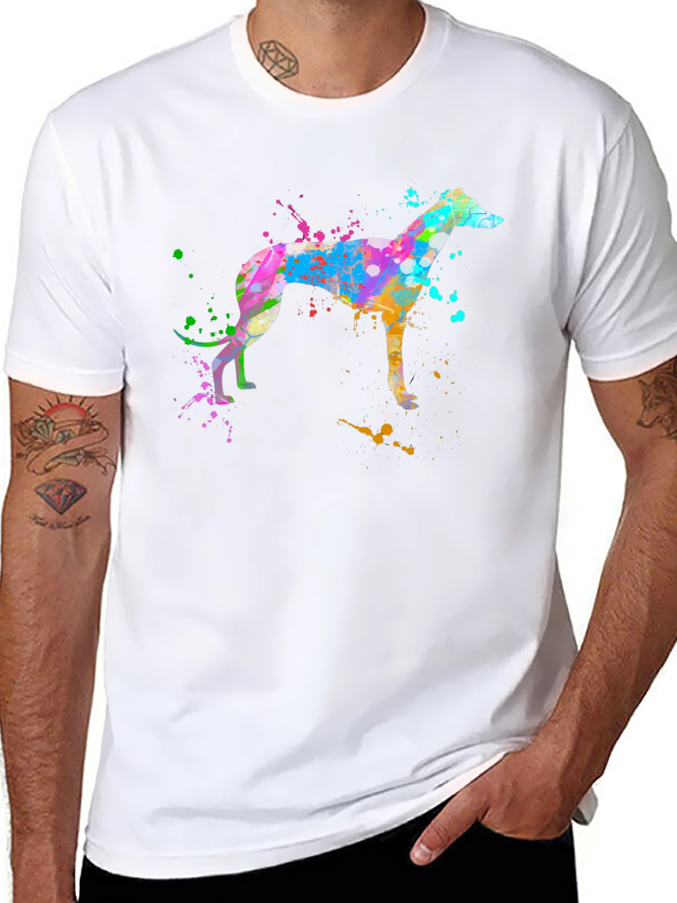 Watercolor Greyhound Dog T-Shirt