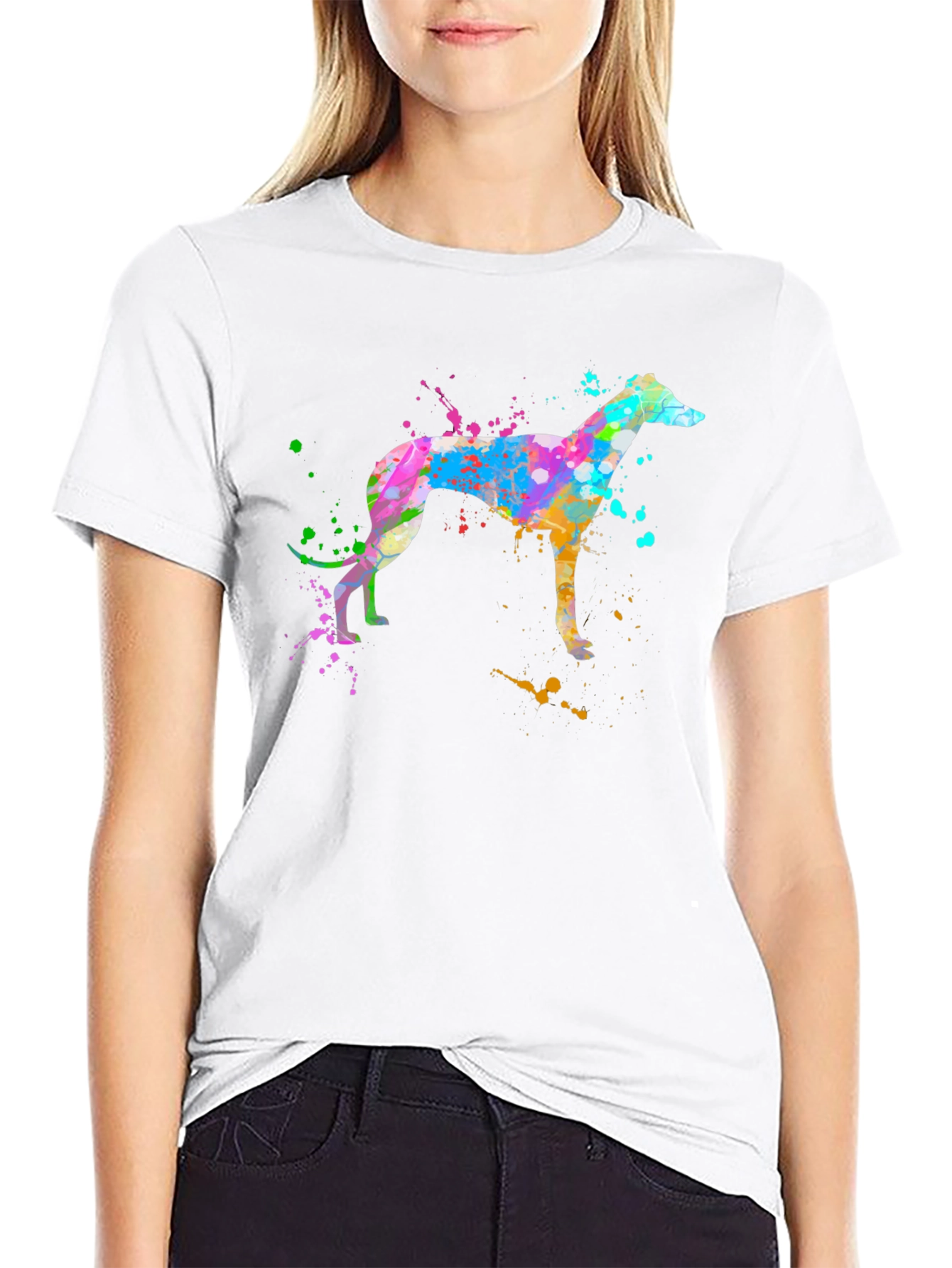 Watercolor Greyhound Dog T-Shirt