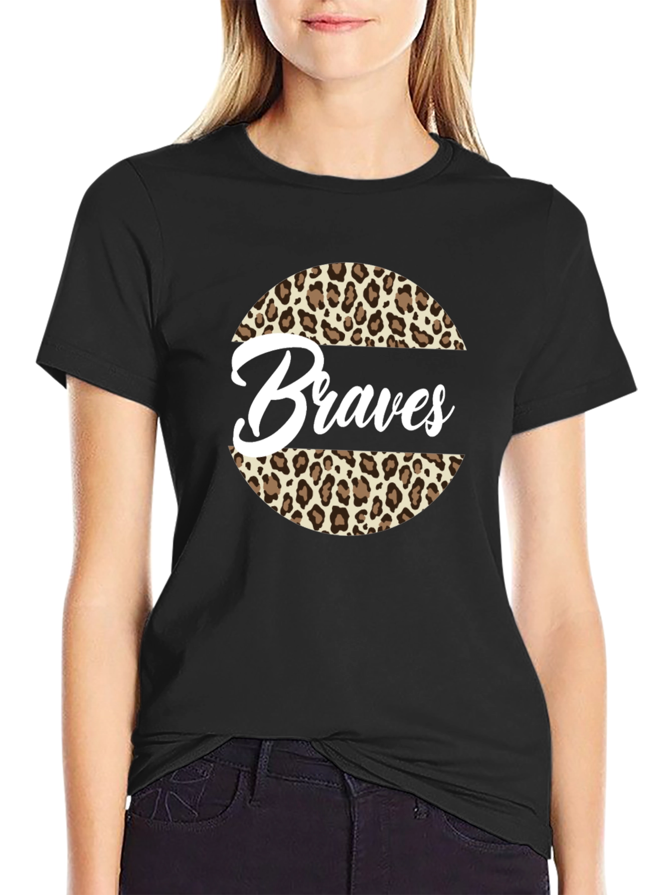 Braves Leopard Print T-Shirt - Stylish Fan Apparel