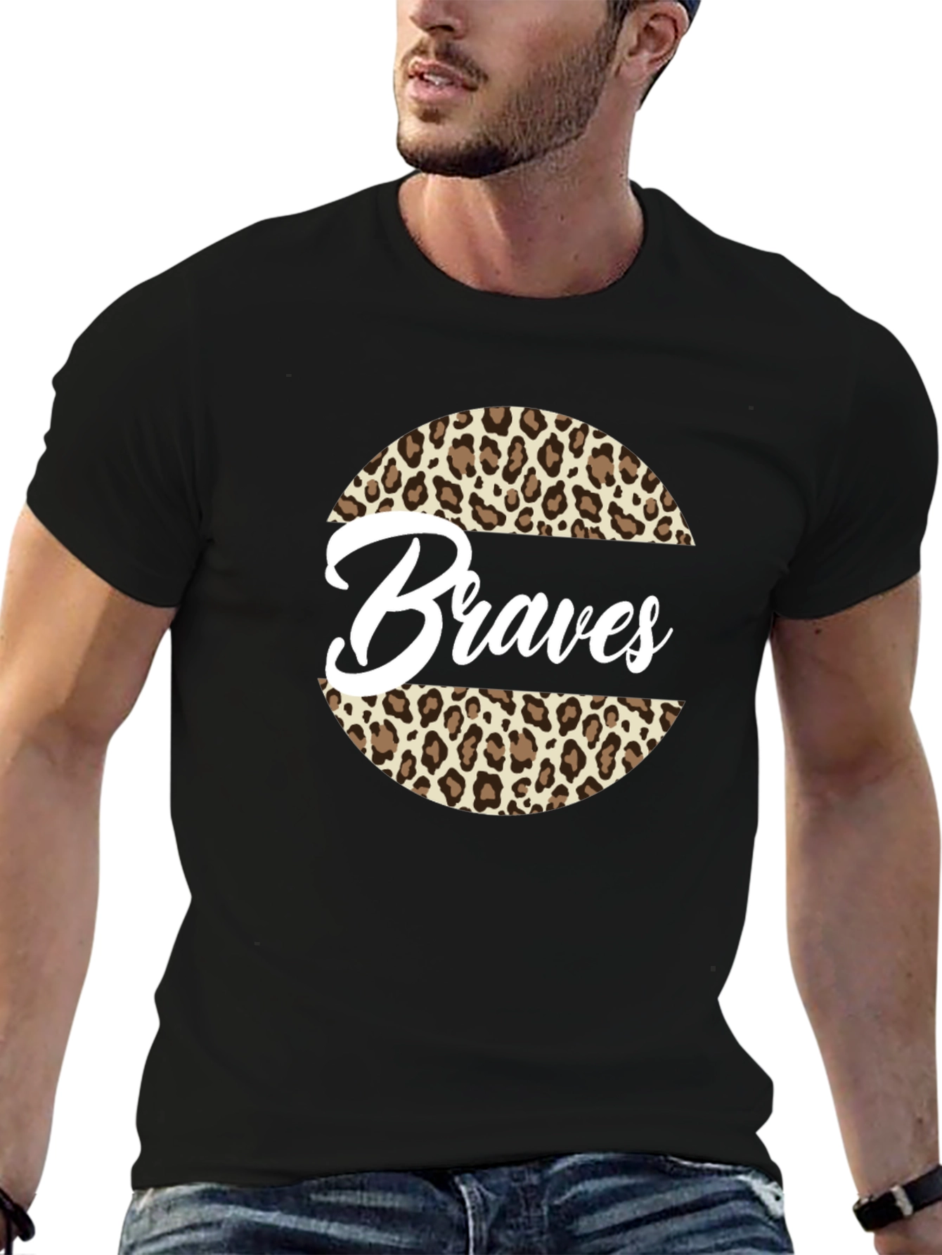 Braves Leopard Print T-Shirt - Stylish Fan Apparel