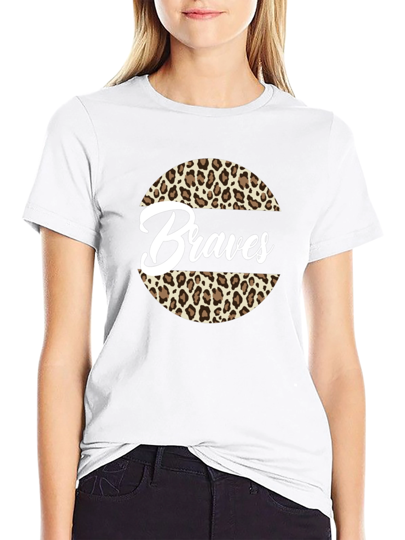 Braves Leopard Print T-Shirt - Stylish Fan Apparel