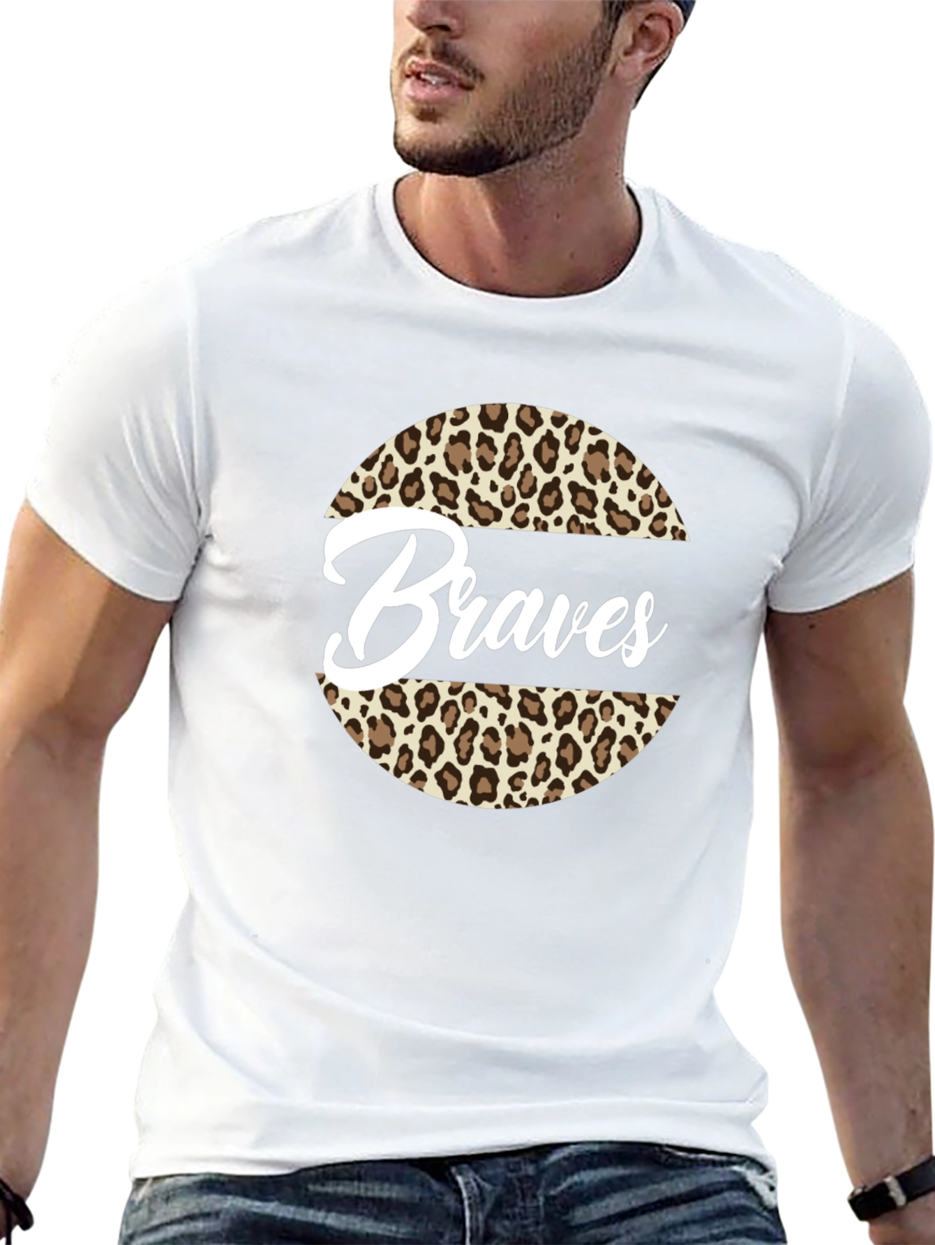 Braves Leopard Print T-Shirt - Stylish Fan Apparel