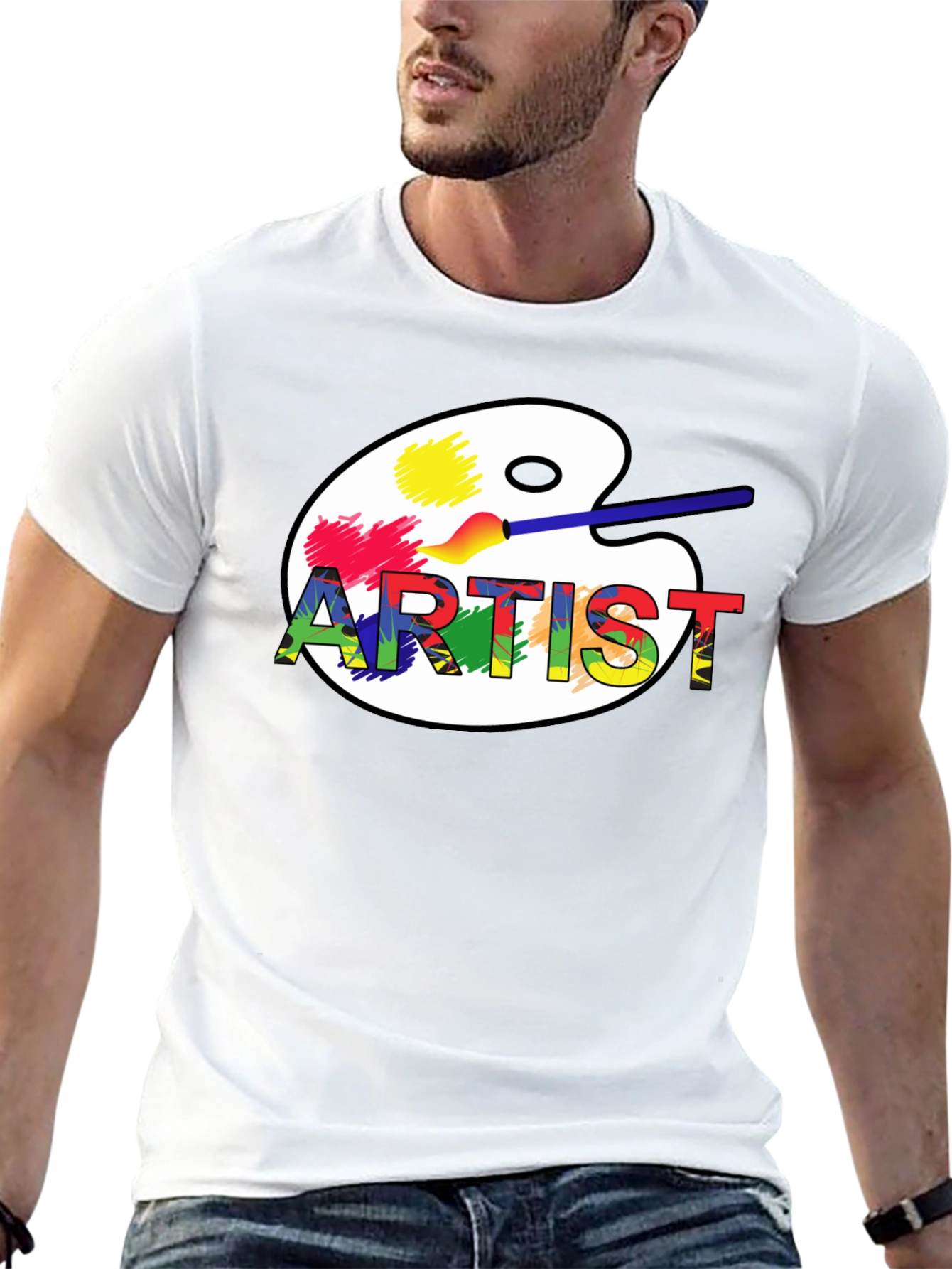 Artist Palette Graphic T-Shirt - Creative Design