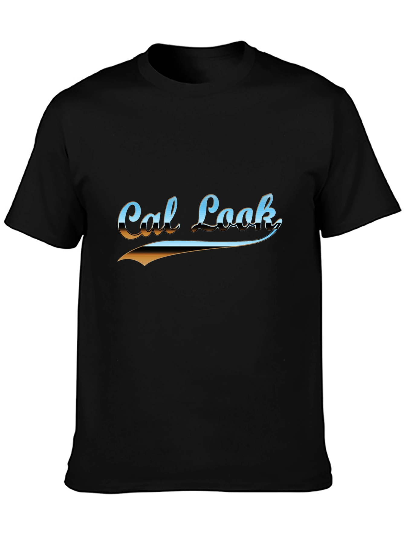 Cal Look Graphic T-Shirt - Retro Style Black Tee