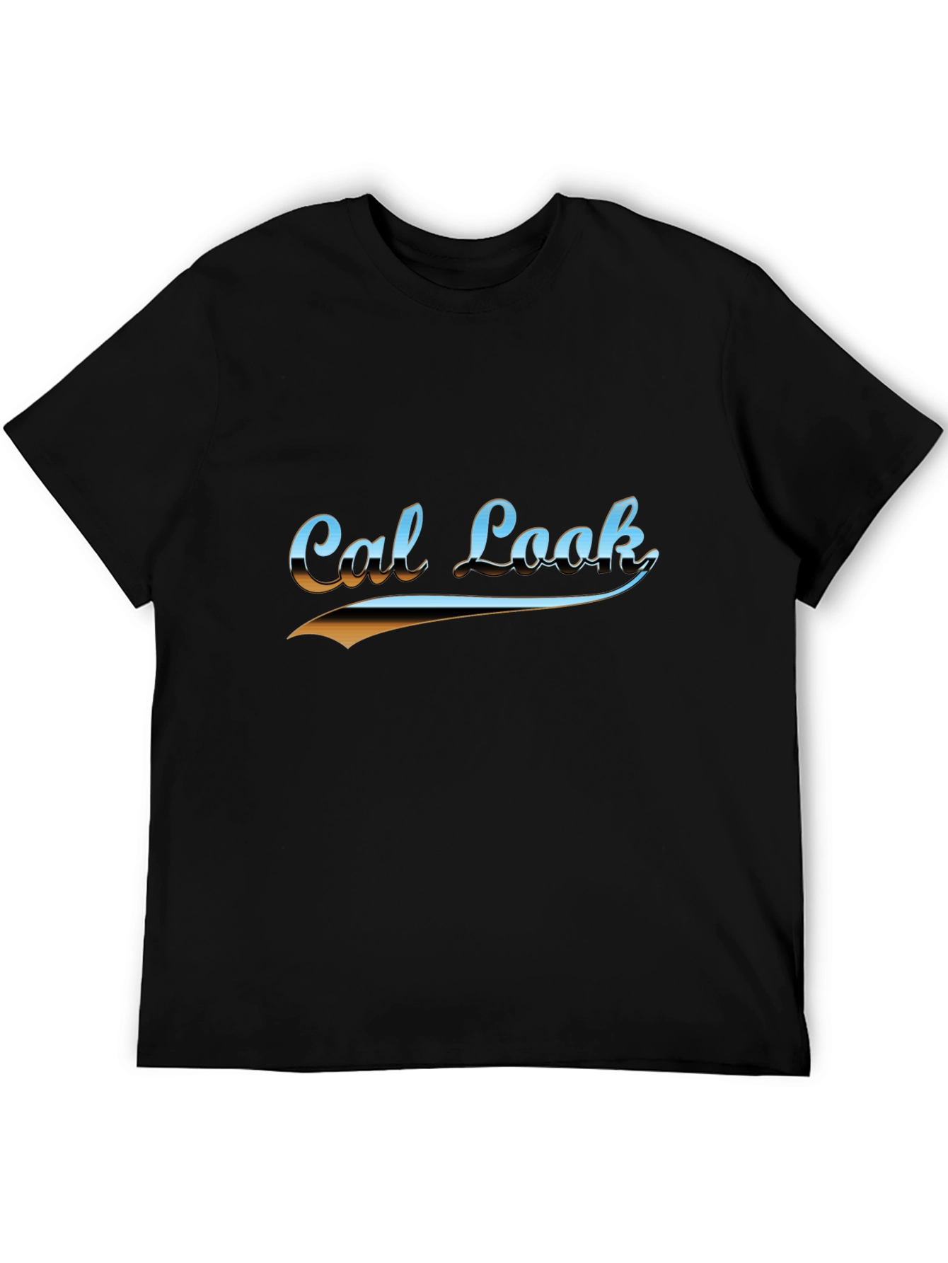 Cal Look Graphic T-Shirt - Retro Style Black Tee