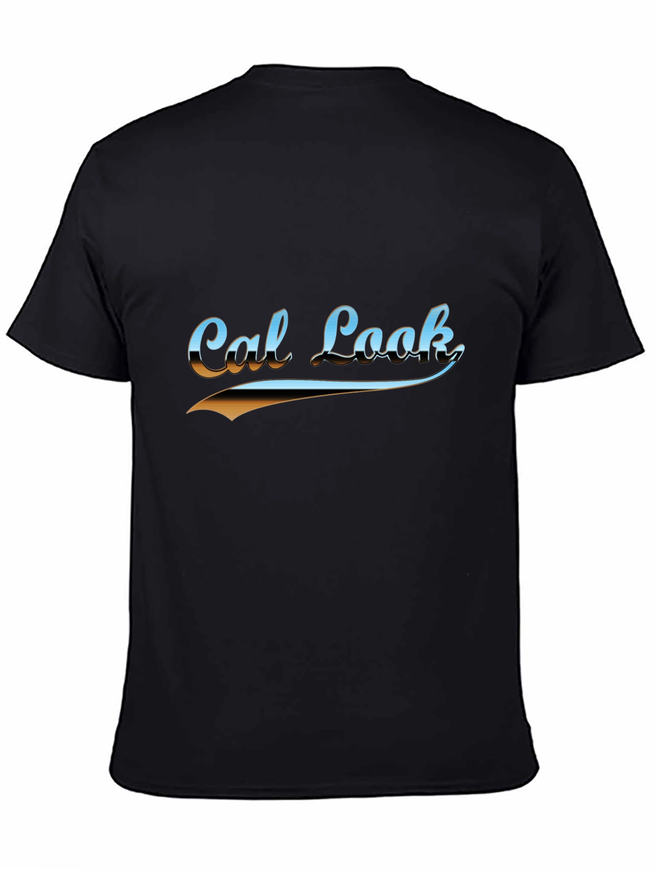 Cal Look Graphic T-Shirt - Retro Style Black Tee
