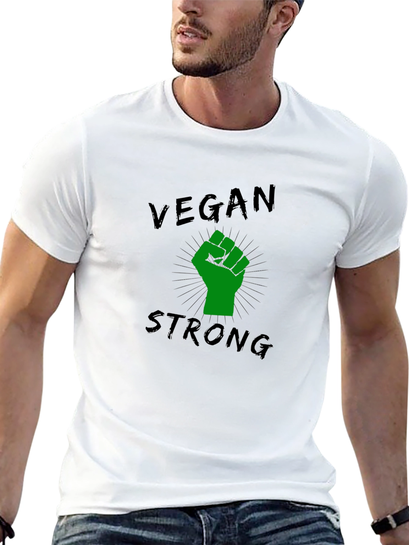 Vegan Strong Black T-Shirt
