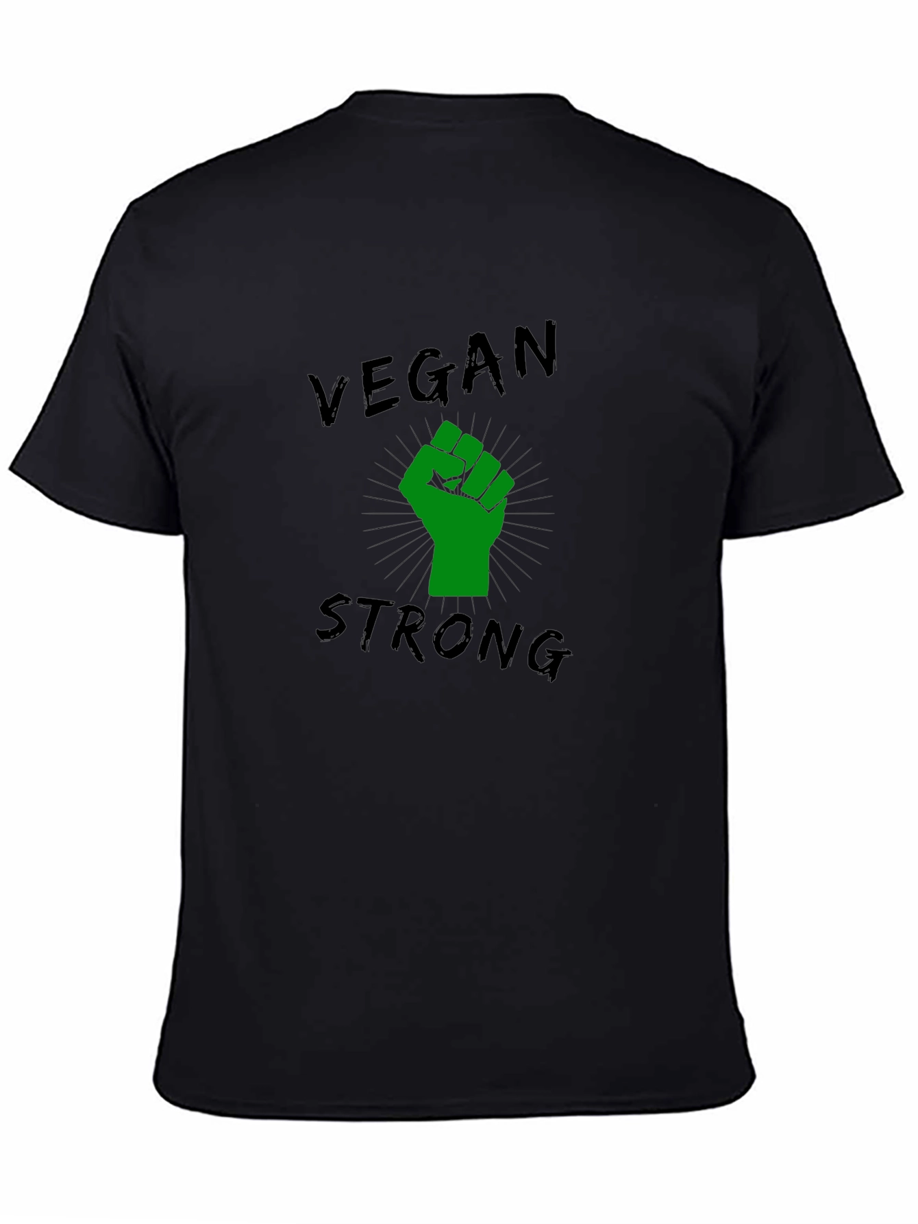 Vegan Strong Black T-Shirt