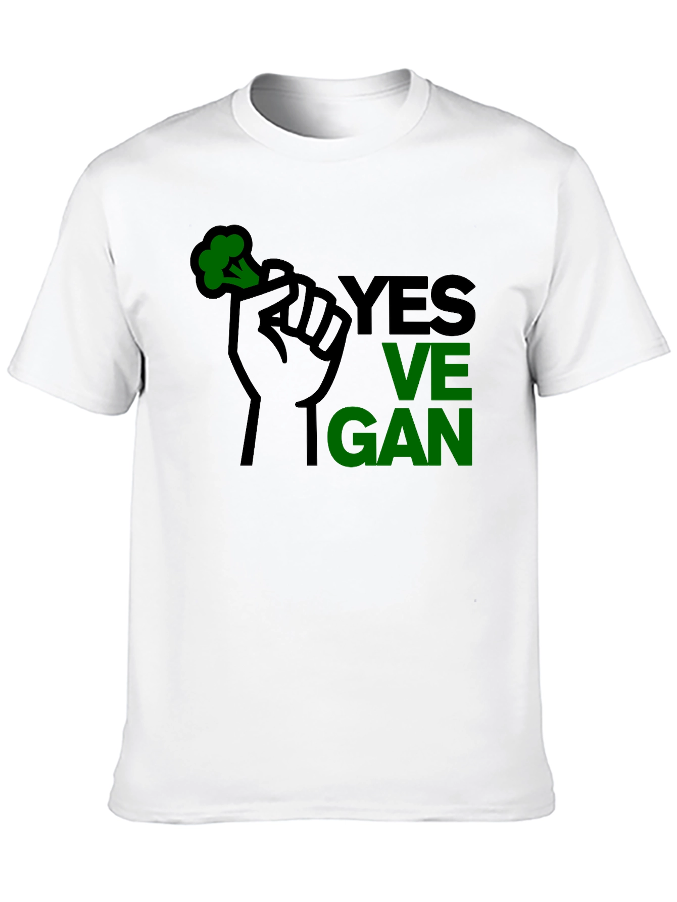 Yes Vegan Black Graphic T-Shirt