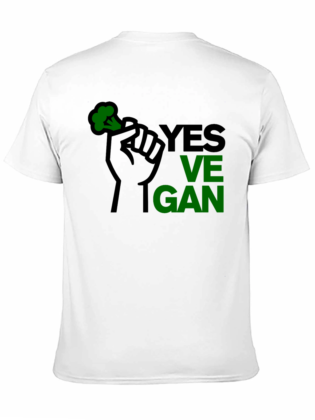 Yes Vegan Black Graphic T-Shirt